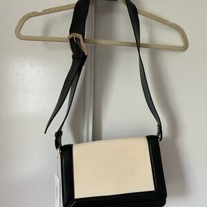 Chic Black and Cream Crossbody Bag